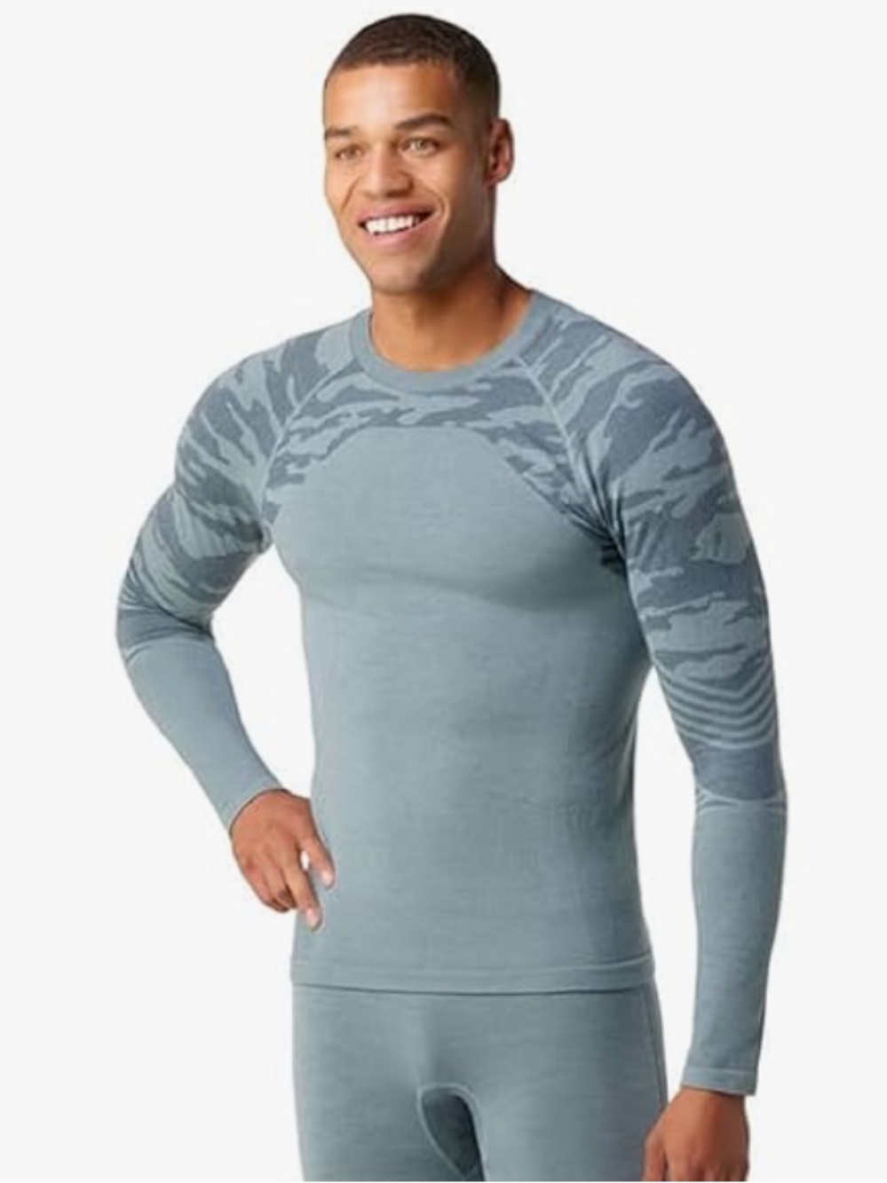 Smartwool IntraKnit Active Long Sleeve Camo Base Layer Men’s Large